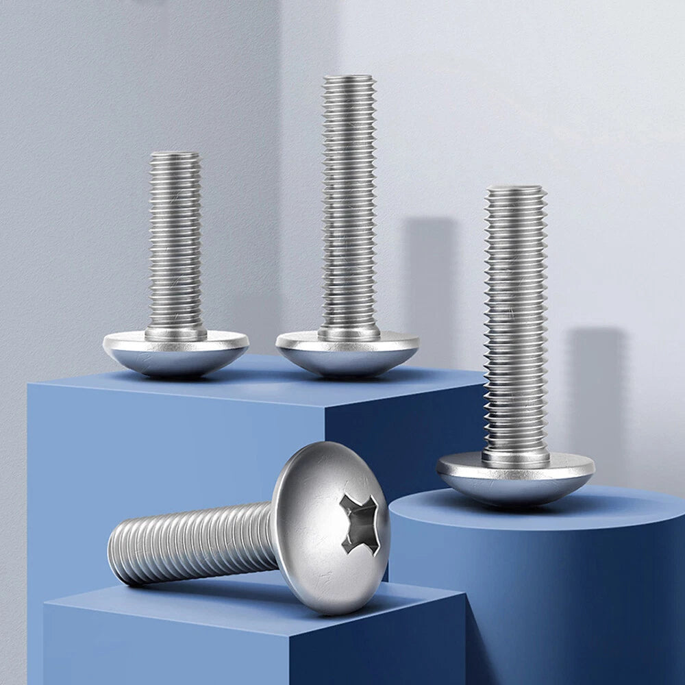 M3 M4 M5 M6 Phillips Truss Head Machine Screws – 316 Stainless Steel, Marine Grade, Fully Threaded