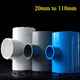 20mm to 110mm Reducing Tee Connectors PVC Plastic Pipe Fittings Blue White Gray