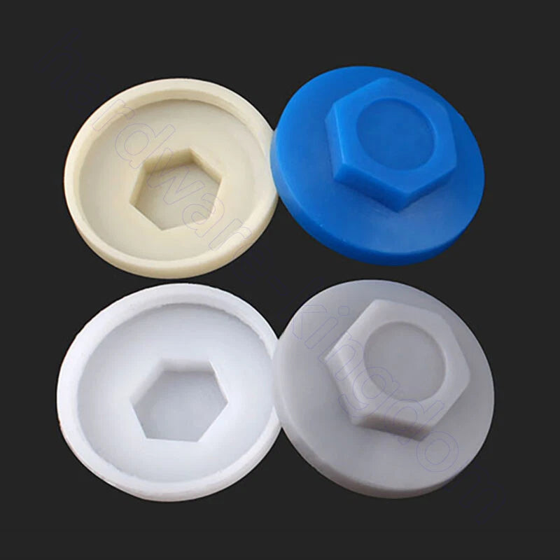 Waterproof Screw Caps for 5.2mm Hex Head Self‑Drilling Screws – Plastic Hex Cover (Metric)