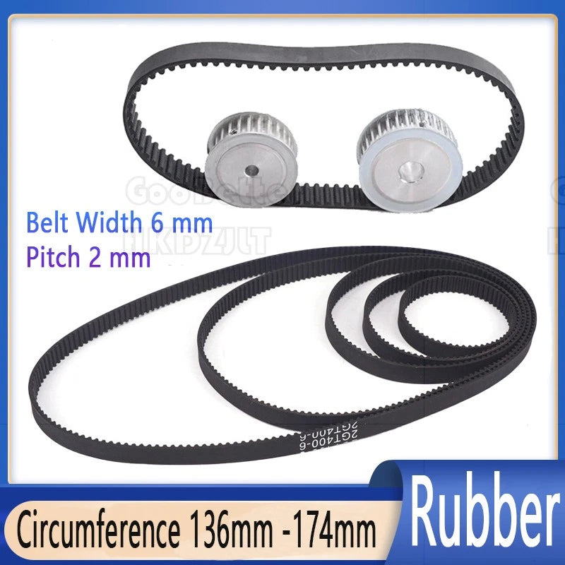 GT2 Timing Belt Closed Loop 6mm Wide – 2mm Pitch Rubber Drive Belt for 3D Printer & CNC