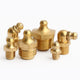 Brass Grease Fitting Nipples M6 M8 M10 M12 M14 M16 — Straight, 45°, 90° Entry