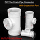 PVC Tee Drain Pipe Connector With Inspection Port Fittings Adapters 50mm-200mm