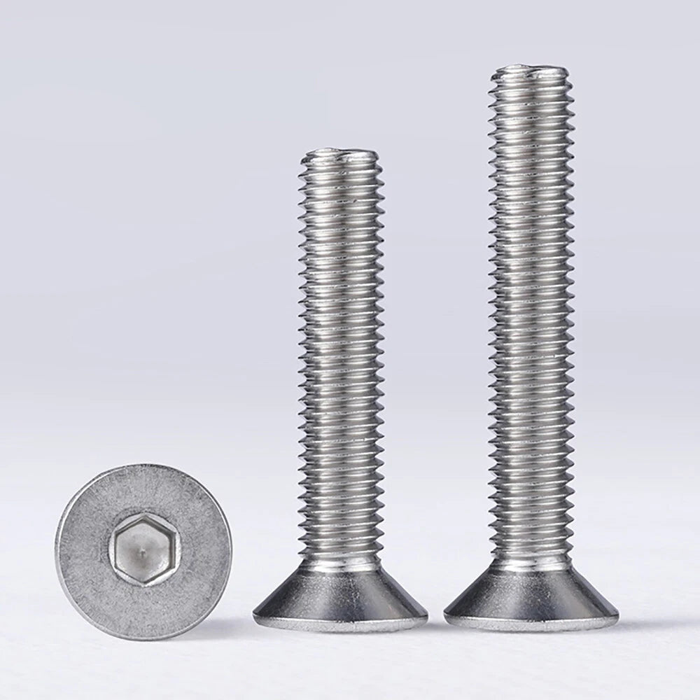 M3 Countersunk Allen Key Machine Screws — A2 Stainless Steel Hex Socket Bolts