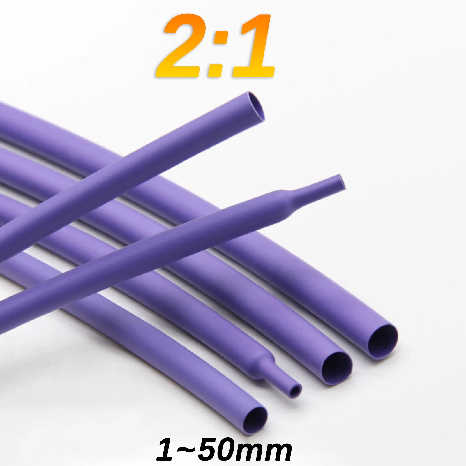 Purple Heat Shrink Tubing 1mm–50mm | 2:1 Ratio Cable Heatshrink Sleeving