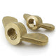 Solid Brass Wing Nuts M8 – Butterfly Nuts for Bolts & Screws (Qty 2)