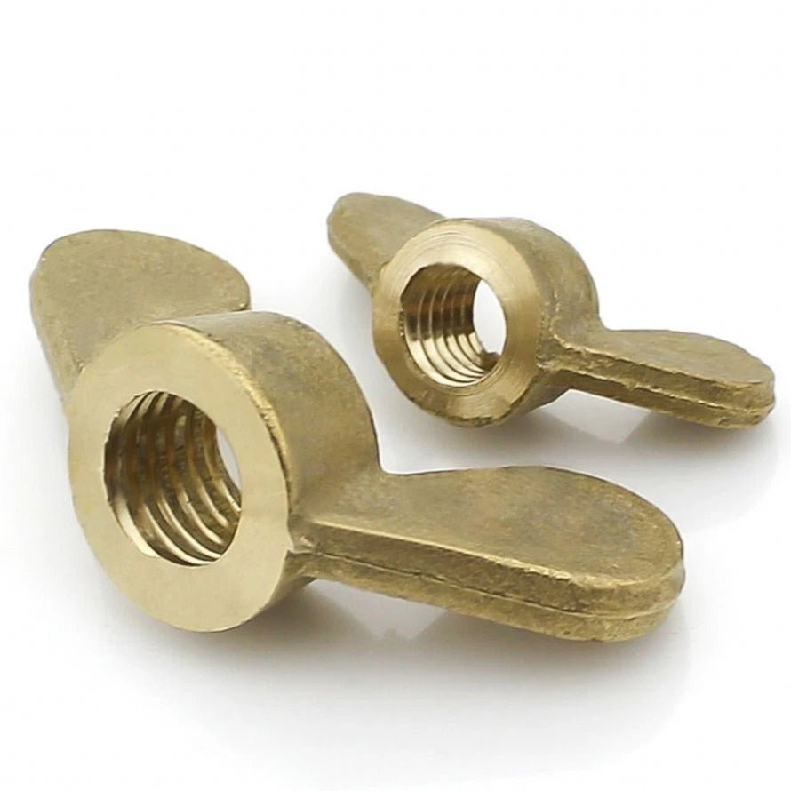 Solid Brass Wing Nuts M8 – Butterfly Nuts for Bolts & Screws (Qty 2) - HomeDIYer