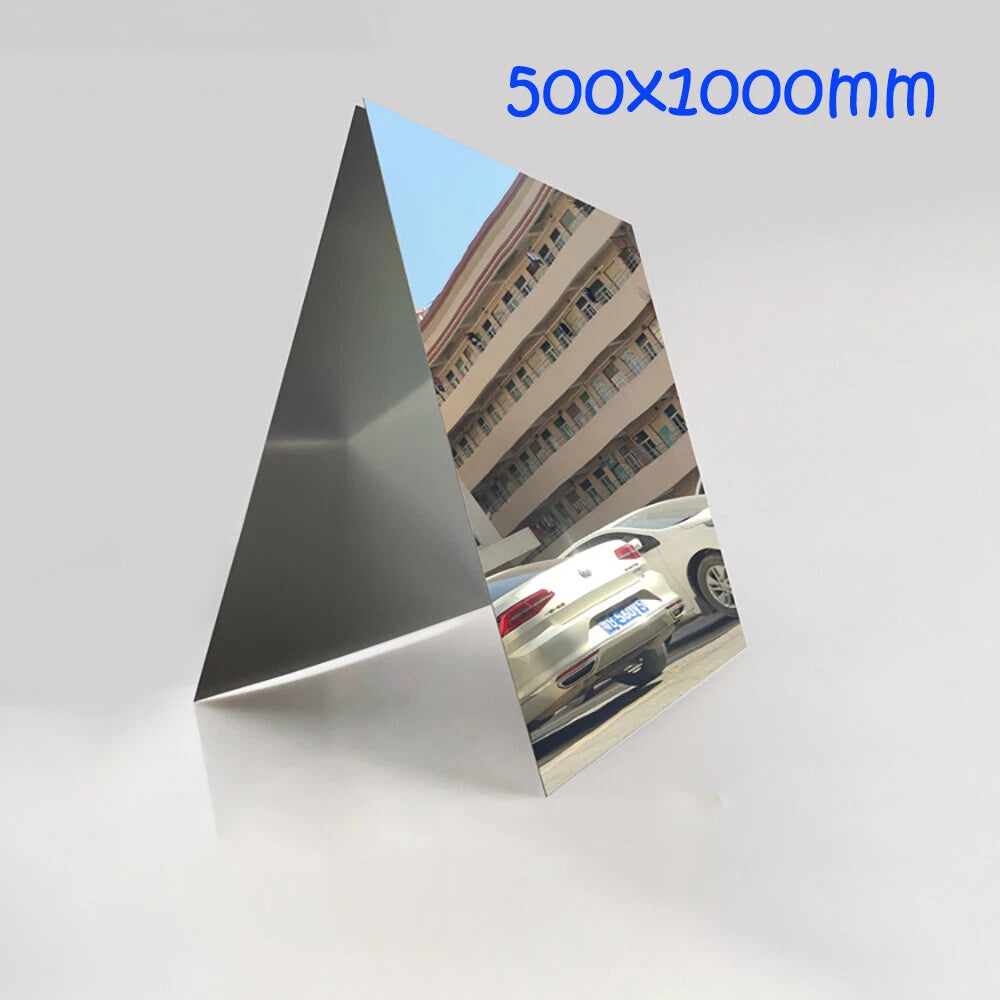 Mirror Finish Aluminum Sheet Brite 500mm x 1000mm Anodized 0.7mm Thick Trim