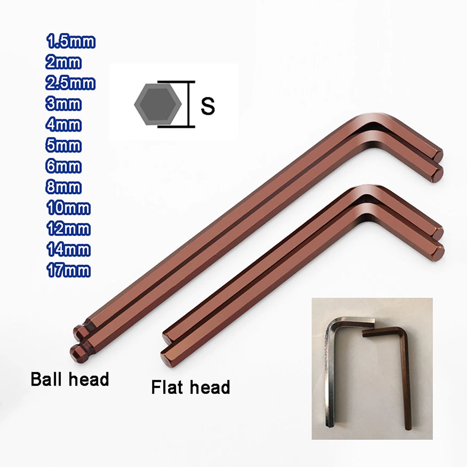 Metric Short Arm Allen Keys-Hex Wrench-Hexagon Key 1.5mm - 17mm All Sizes