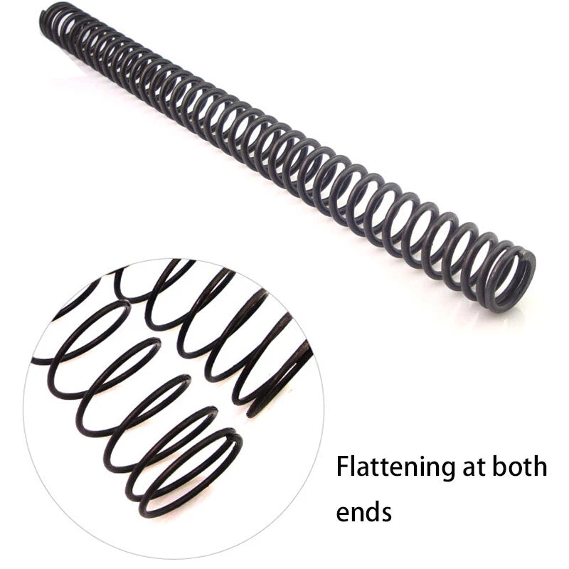 Black Big Compression Springs Spring Steel Ø0.3-1.5mm Wire,OD 3-28mm,Long 305mm
