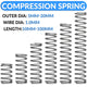 Spring steel Wire Dia 1.0mm OD 5mm-20mm Small Springs Compression Spring Steel