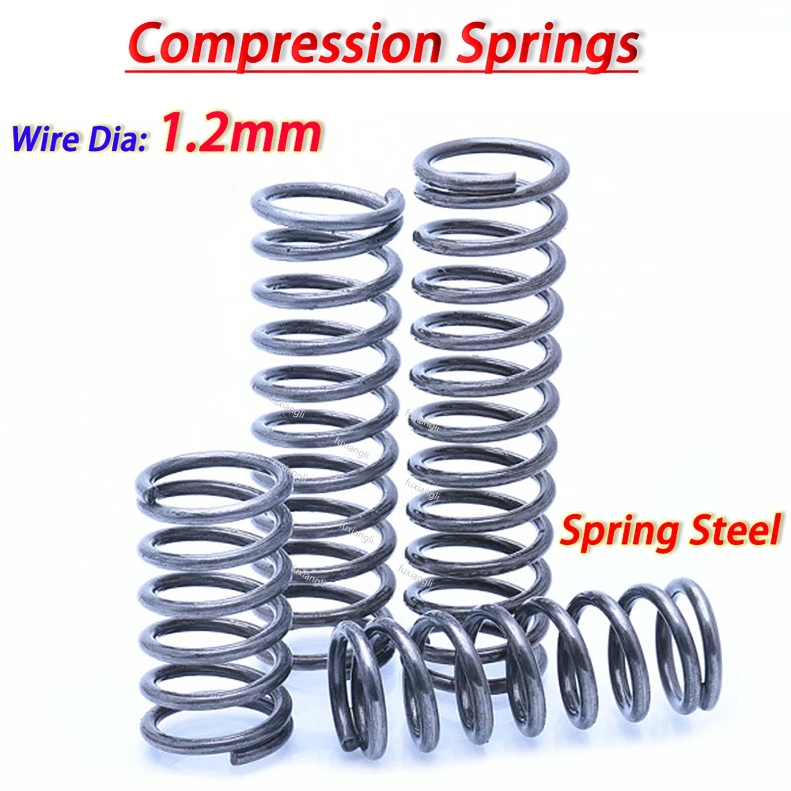 Compression Springs Wire Dia 1.2mm Length 10-305mm Diameter 8-20mm Spring Steel