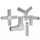 Stainless Steel Barbed Hose Fittings — Straight, L-Shape, T-Shape, Y-Shape & X-Shape Tubing Connectors
