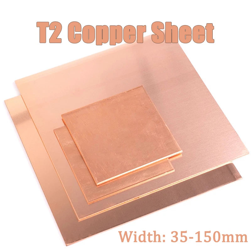 T2 Copper Plate Electrolytic Conductive Sheet/Strip CNC Cut Thick:0.5-5mm