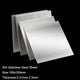 304 Stainless Steel Thin Plate Sheet 100x100mm Thick 0.01/0.02/0.03/0.04mm-2.5mm