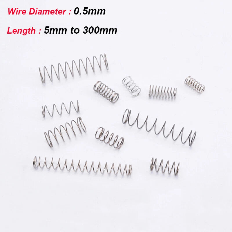Compression Pressure Springs Wire Diameter 0.5mm Stainless Steel , Spring Steel