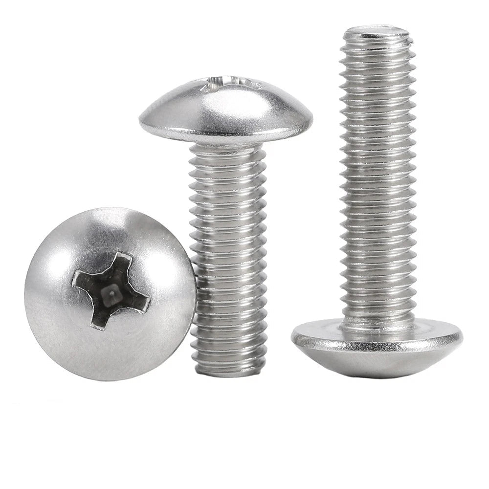 M4-M8 Phillips Truss Head Machine Screw Large Flat Head Screws Stainless Steel
