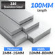 316 A4 Stainless Steel Flat Bar Metal Plate Strip Width 10MM-80MM Length 100MM