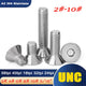 UNC Countersunk Socket Cap Screws A2 Stainless Steel — #2-56 to 5/16-18