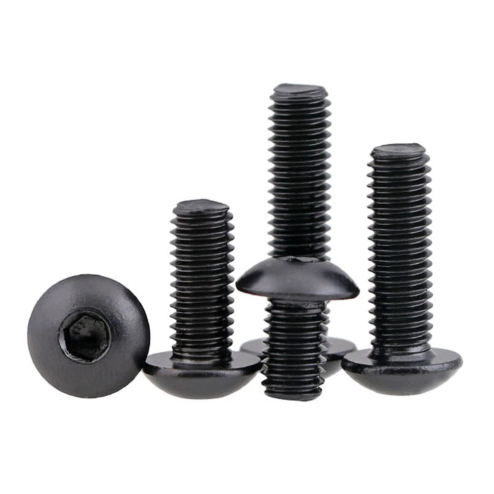 Button Head Hex Socket Machine Screws — M3 M4 M5 | A2 Stainless & Black | DIN 7380