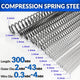 Compression Spring Steel 0.3mm - 4mm Wire Dia Pressure Coil Springs Length 300mm