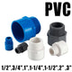 20-90mm PVC Male Threaded Straight Coupling Socket Hex Pipe Connector Fittings