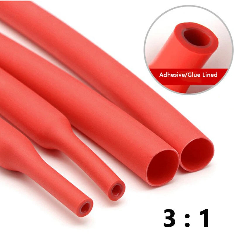 3:1 Red Adhesive Heat Shrink Tubing – Glue Lined Waterproof Sleeving