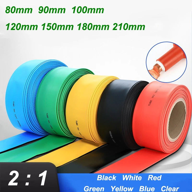 Heat Shrink Tubing 2:1 Ratio — Large Diameter Cable Sleeving 80mm to 210mm