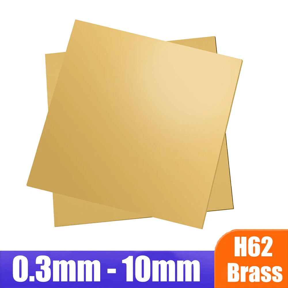 Shim Thick 0.3mm-10mm H62 Brass Metal Thin Sheet Foil Plate Model Making Various