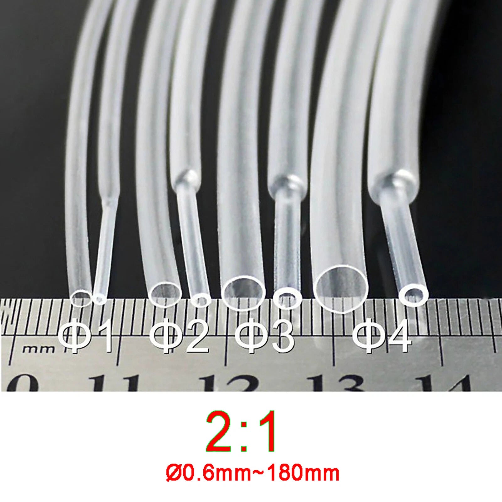2:1 Heat Shrink Tubing — Electrical Wire Sleeving, Ø0.6mm–150mm