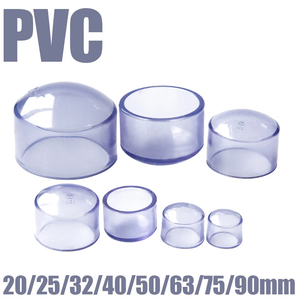 20 - 90mm PVC End Plug Caps Pond Pipe Blanking Water Adhesive Fittings Connector