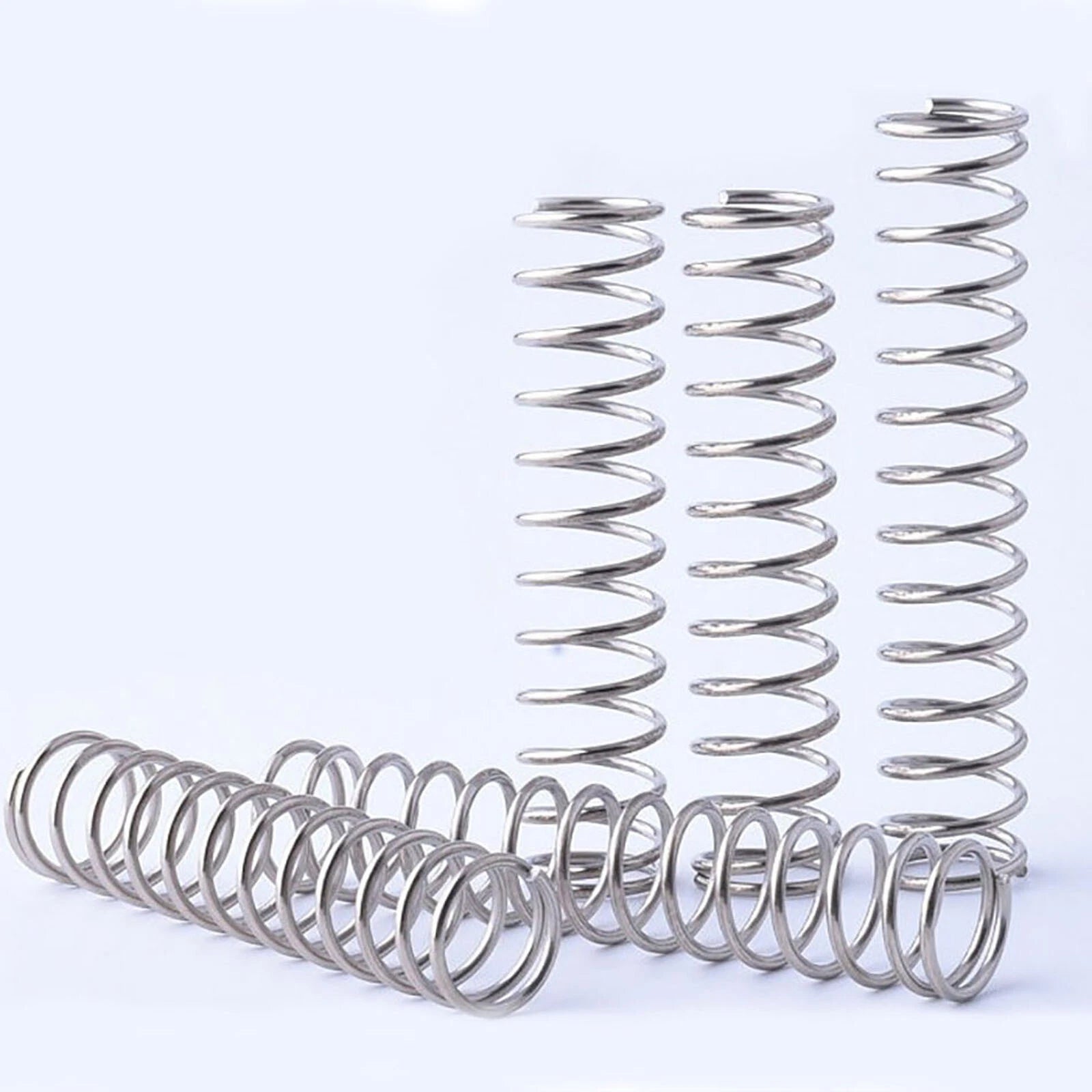 5pcs Stainless Steel Compression Springs L:60/70/80/90/100mm  Wire Dia.0.5-1.4mm