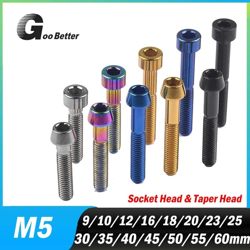 M5 Titanium Socket Head Allen Bolts – Grade 10.9, Fully Threaded, 9–60mm Lengths