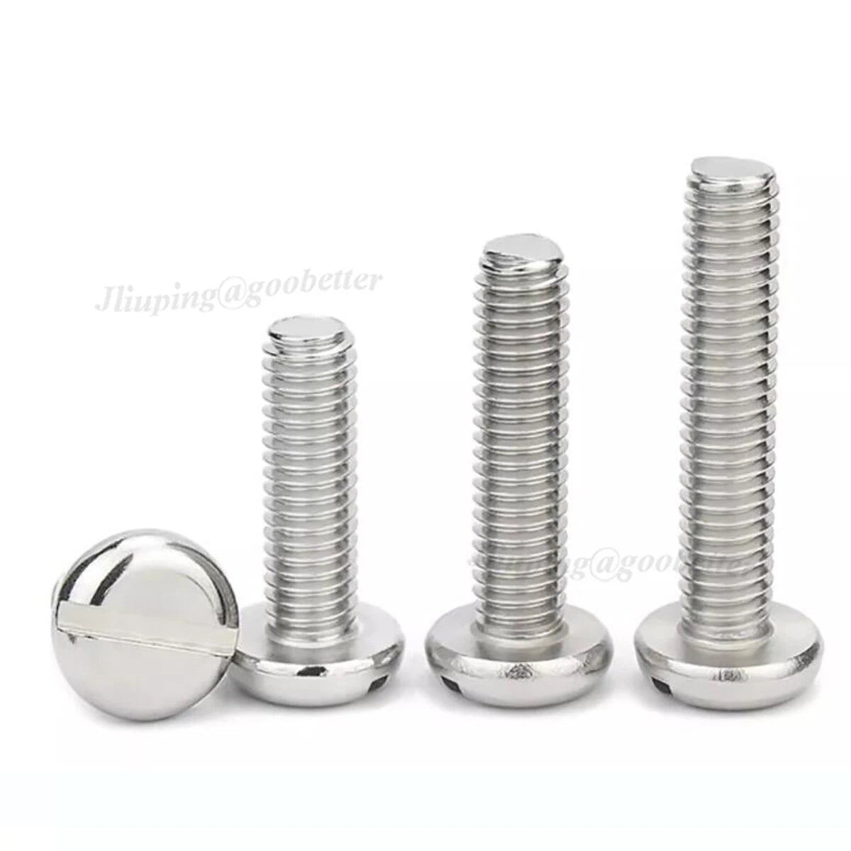 Slotted Pan Head Machine Screws – A2 Stainless Steel, M1.6 to M10, Fully Threaded - HomeDIYer