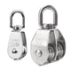 Stainless Steel Single-Double Pulley Block Traction Wheel Swivel Lifting Rope