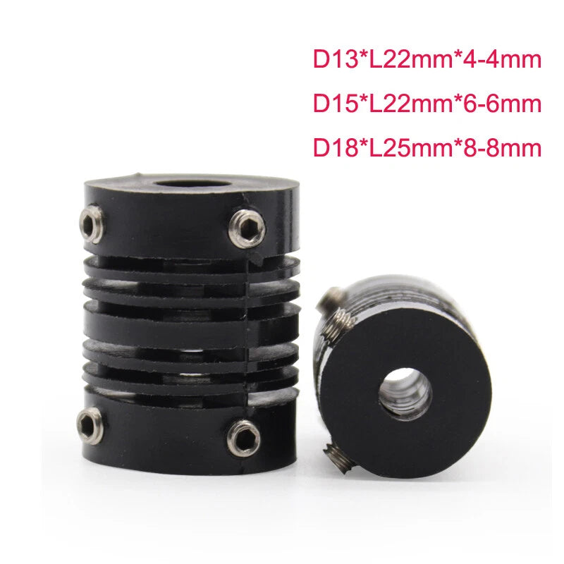 Nylon Plastic Flexible Shaft Coupling Coupler Stepper Motor Joint Connector