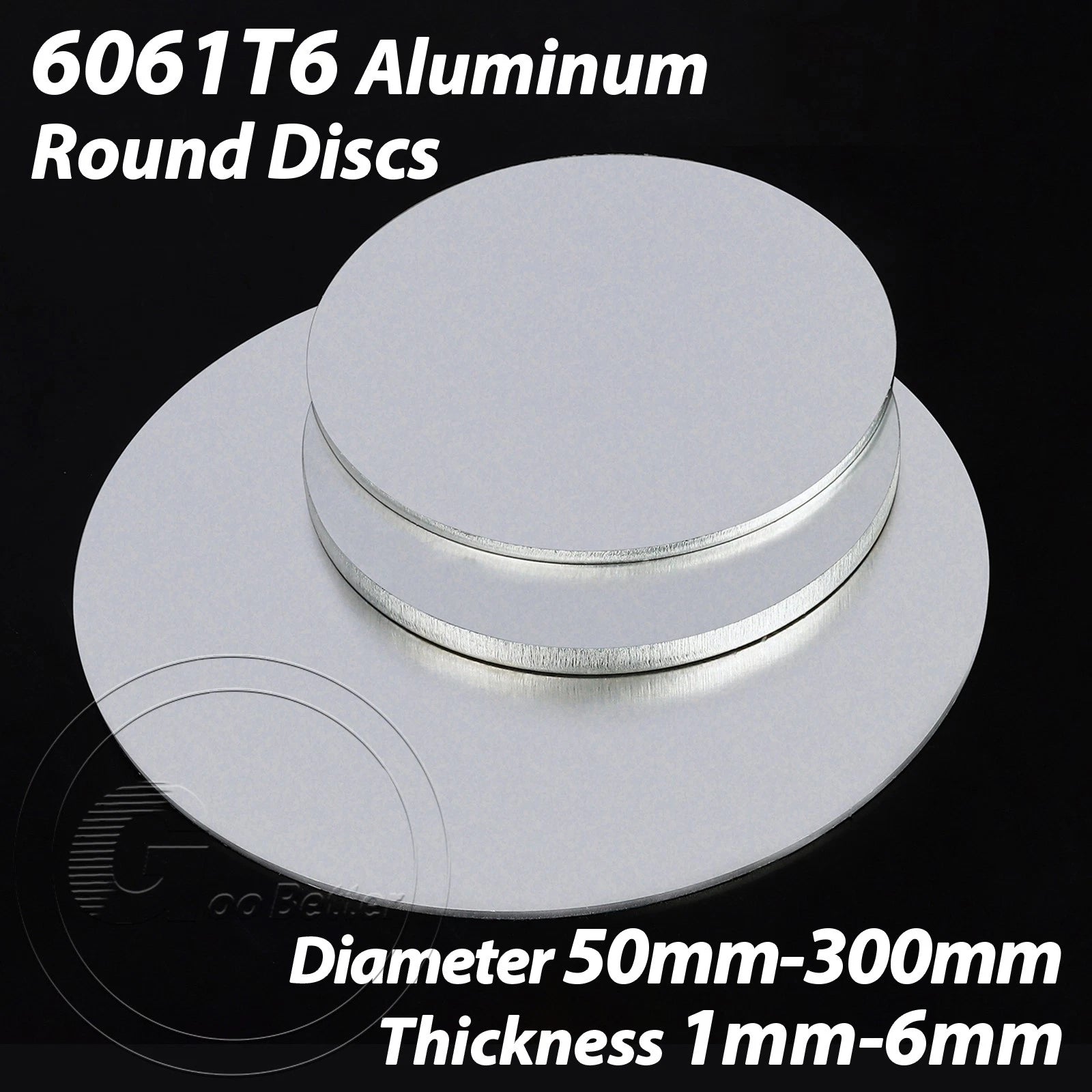 6061T6 Aluminum Blank Round Discs Plate Laser Cut Ø 50mm-300mm Thick 1mm-6mm