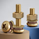 M6 M8 Brass Phillips Pan Head Machine Screws with Flat Washer and Hex Nut