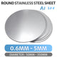 Brushed STAINLESS STEEL Blank Round DISC 304 Grade Sheet Metal Plate Laser Cut