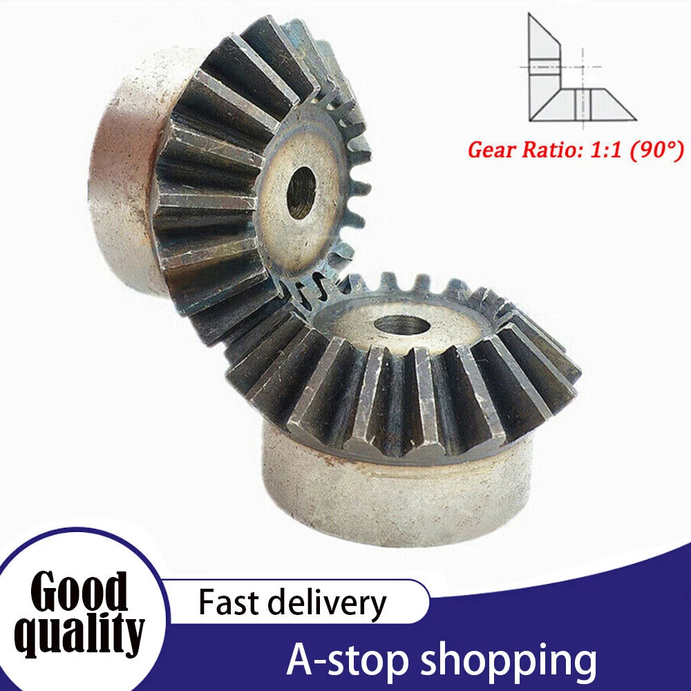 1/1.5/2/2.5/3/4 Mod Bevel Gear 15T-30T Transmission Gears 90°1:1 Pairing Metal
