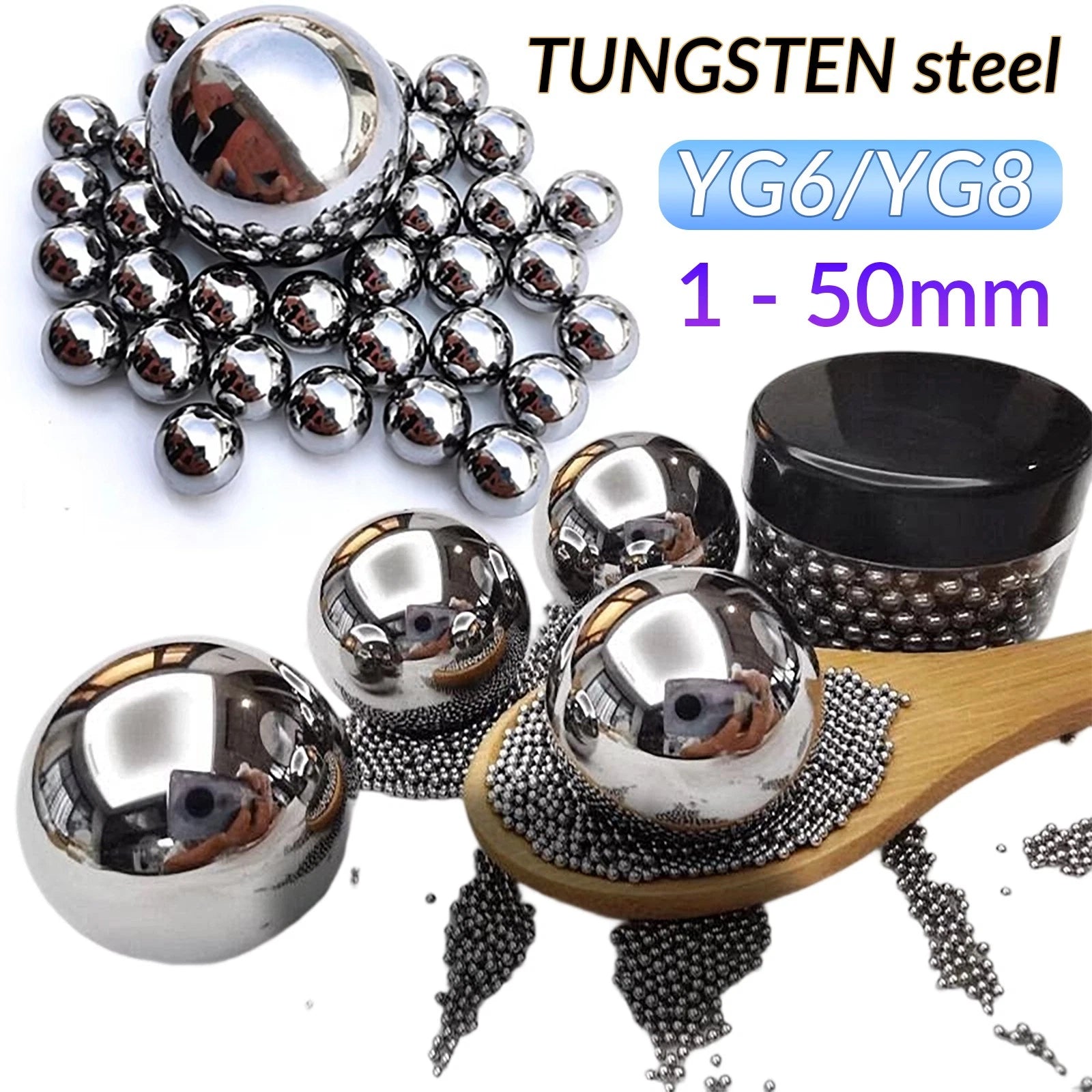 Ø 0.5 mm - 50 mm Tungsten Carbide Ball Steel Ball Bearings Carbide Diff Balls