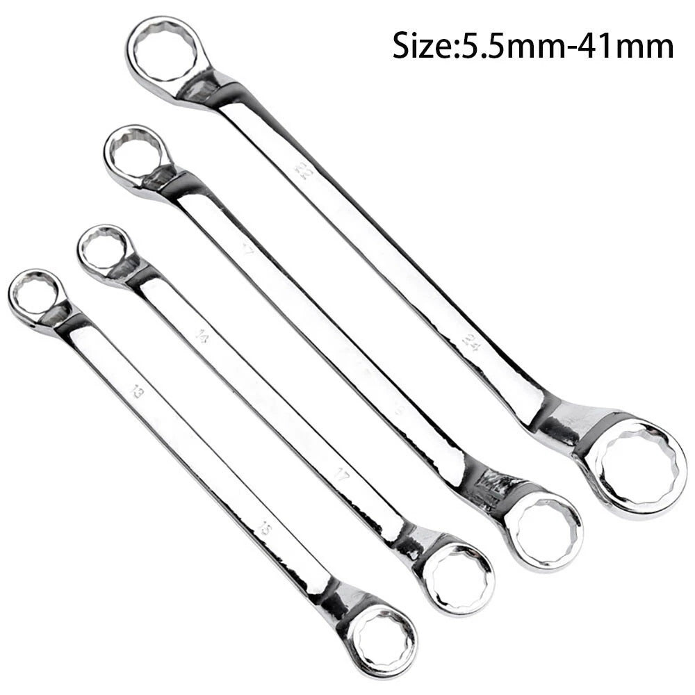 Ring Spanner Wrench 5.5mm-41mm Metric Ring Deep Double Offset High-carbon steel