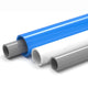 Blue PVC Round Tube Pipe — Cut-to-Length Sections, 5 Sizes Available