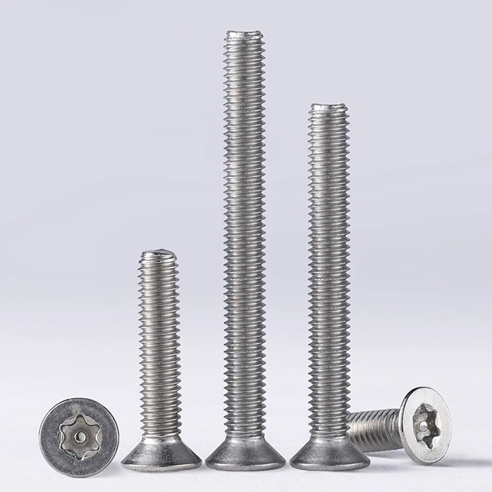M3 M4 M5 M6 Countersunk Torx Machine Screws – A2 Stainless Steel, Fully Threaded (4–50mm Overall Length)