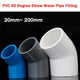 PVC 45 Degree Elbow Pressure Fittings Adhesive Water Pipe Fitting ID 20mm~ 200mm
