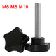 M6 M8 M10 Black Plastic Rosette Pentagram Star Thumb Screws Hand Grip Knob Bolts