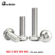 M4 M5 Phillips Pan Head Machine Screws – 304 Stainless Steel, Fully Threaded, Silver