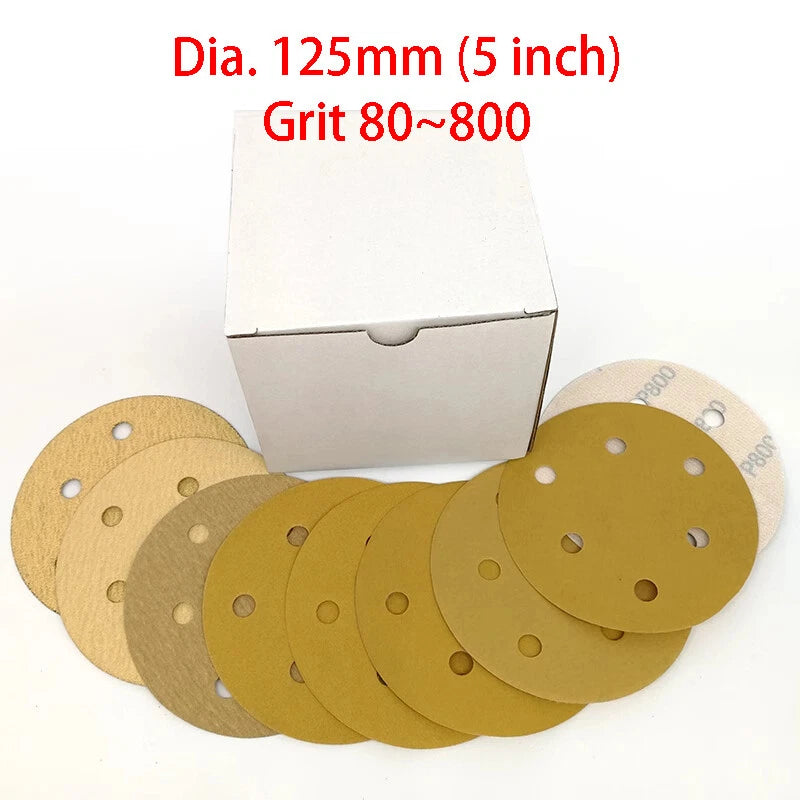 125mm Sanding Discs Sandpaper Sheets Electric Orbital Sander Pads for Wood/Metal