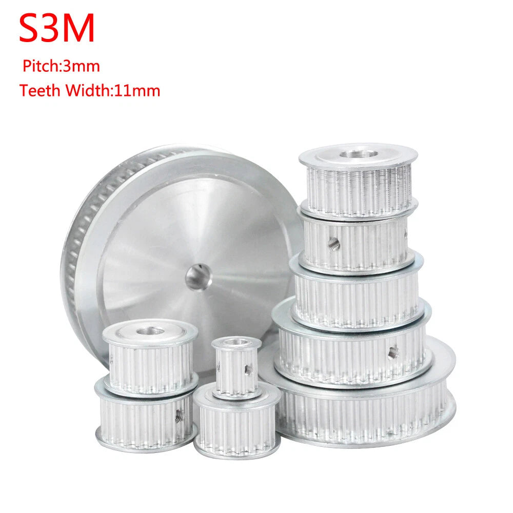 STS S3M 15-60T Timing Belt Pulley Pitch 3mm AF-type CNC Drive Pulleys Width 11mm