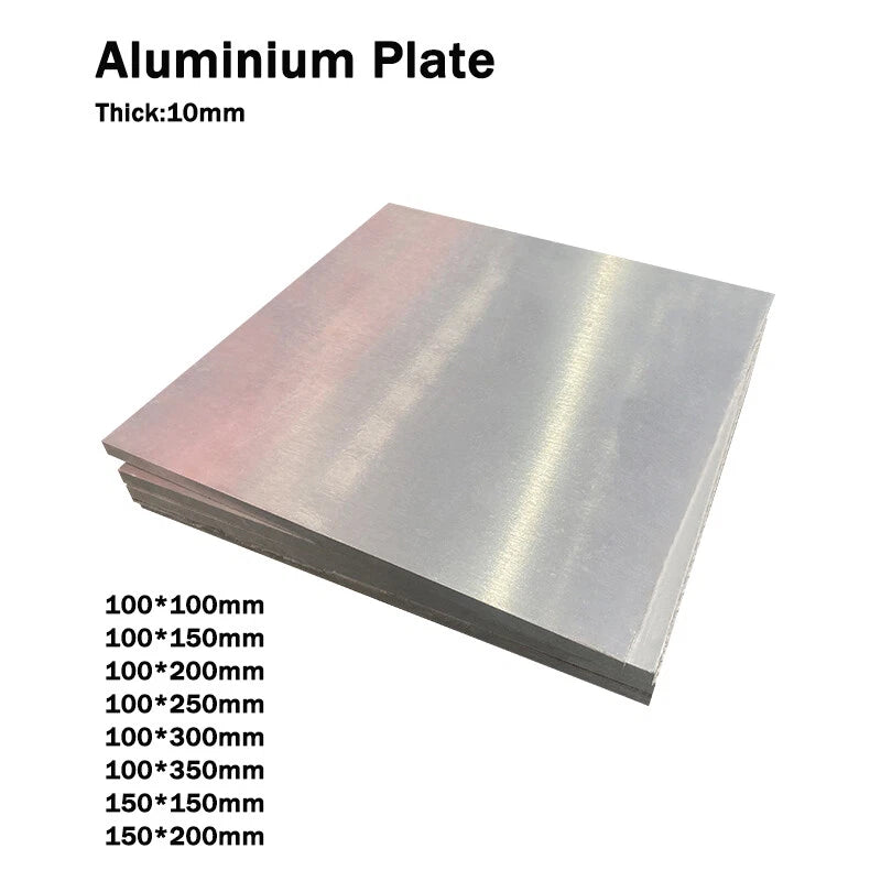 Aluminium Alloy Metal  Plate Thick 10mm Aluminum Board Sheet 100x100mm~150x200mm