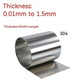 Stainless Steel Foil Sheet Thin Plate Band 0.01mm-1.5mm Metal Plate Strip Roll